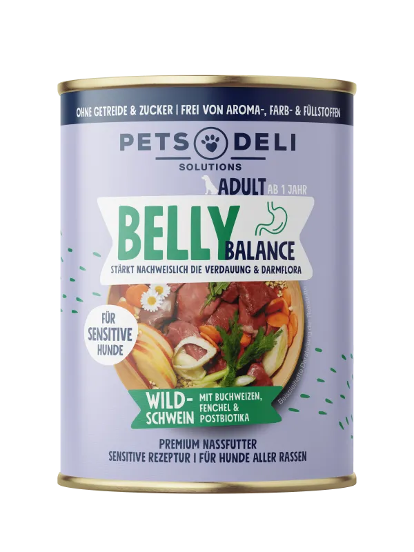 Pets Deli Solution Belly Balance Wildschwein mit Buchweizen, Fenchel & Postbiotika 400g